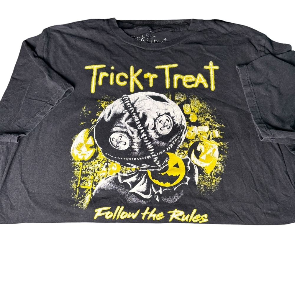 Trick r Treat Follow the Rules‎ Sam Halloween Black T-Shirt Adult L Hot Topic